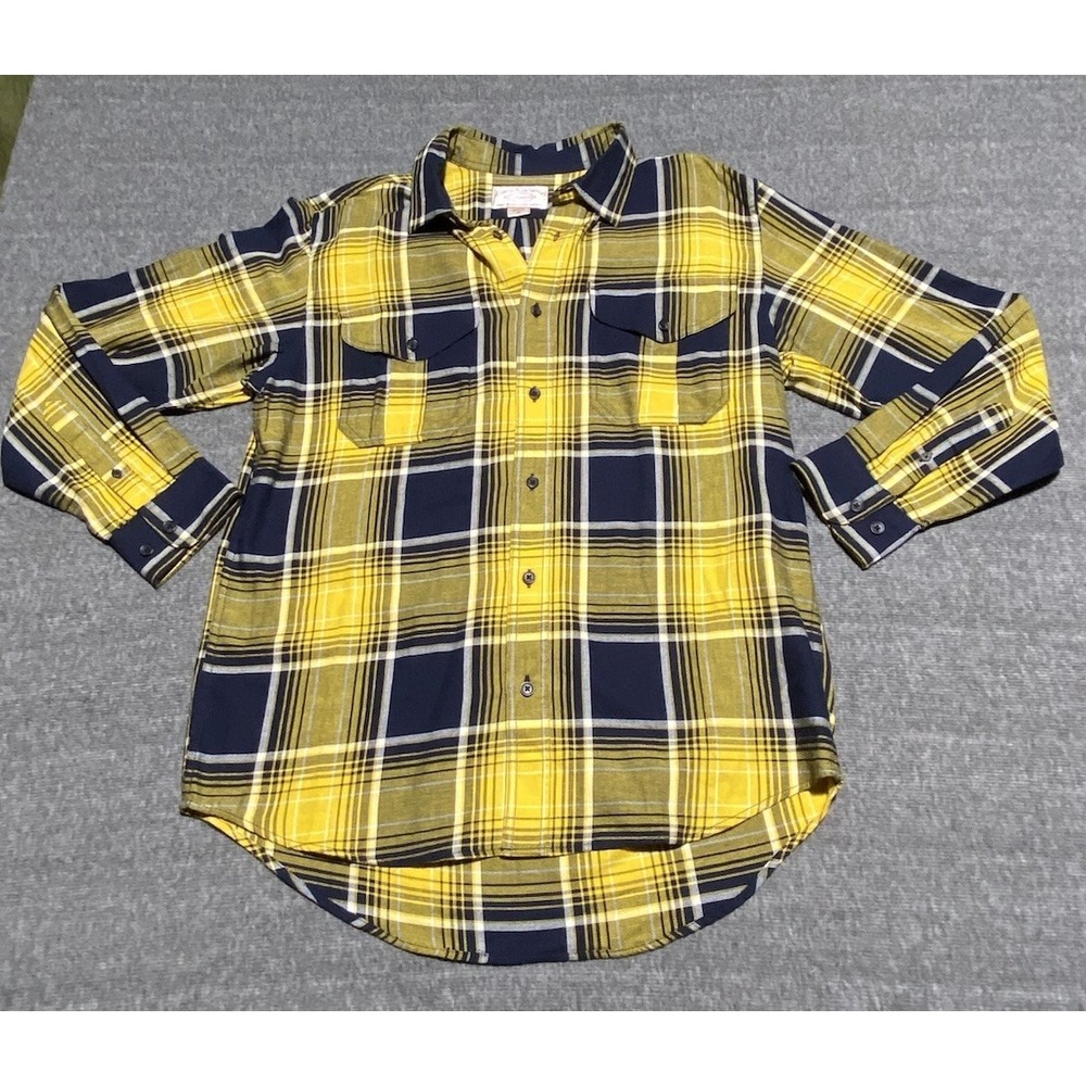 Filson Yellow Dark Cobalt Lumberjack Cabin Hiking Rugged Mens Medium